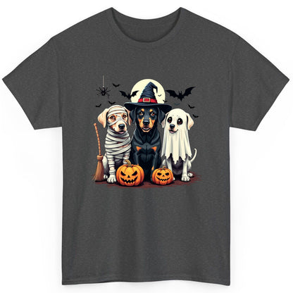 Halloween Dogs in Costumes dogs in Halloween costumes T-Shirt Dark Heather product mockup