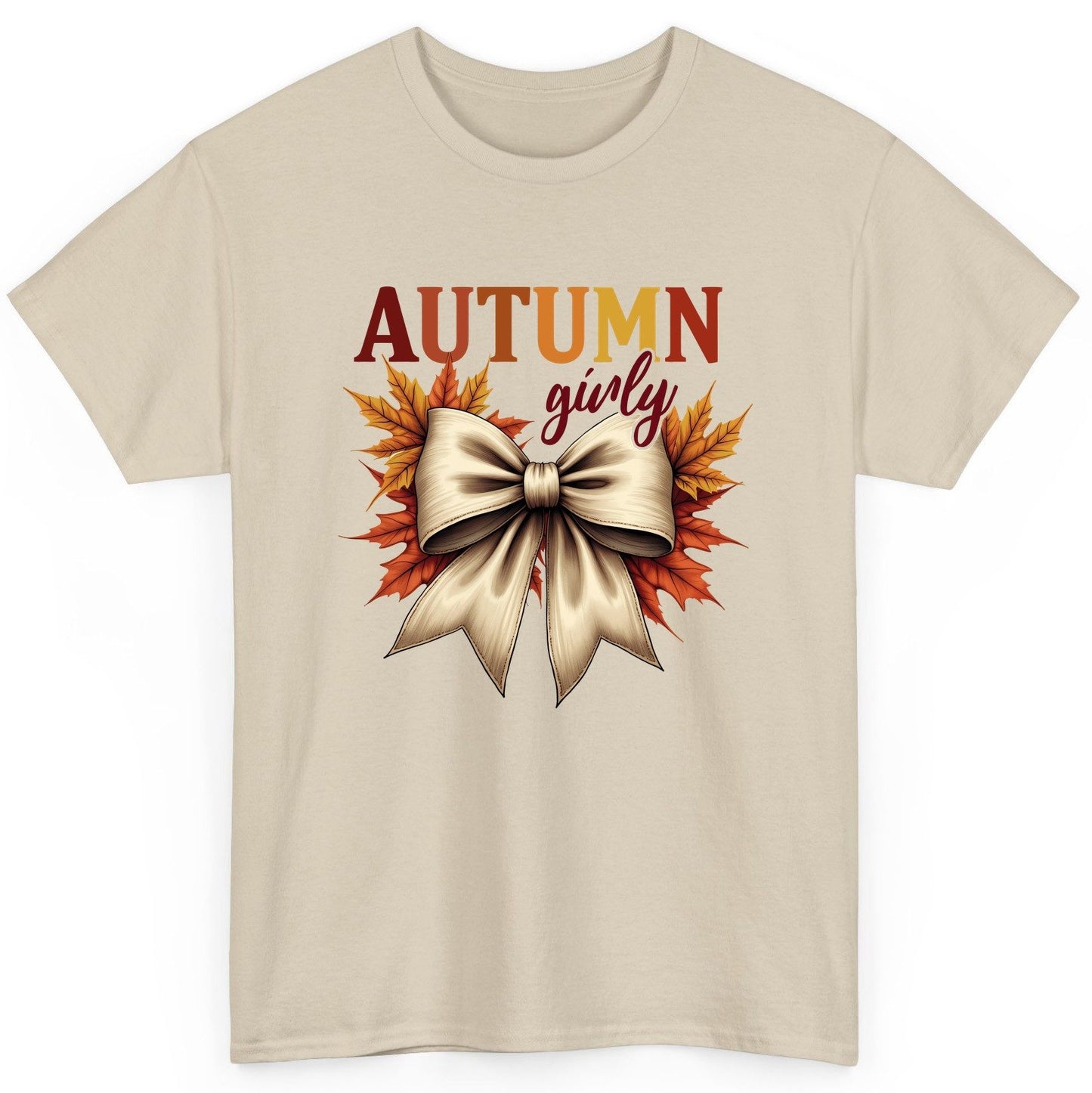 Autumn Girly autumn T-Shirt Sand product mockup
