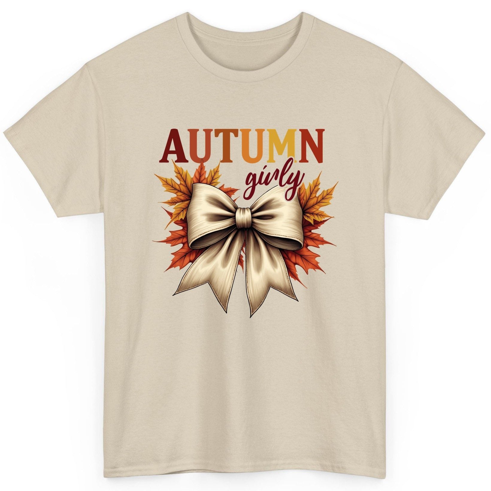 Autumn Girly autumn T-Shirt Sand product mockup