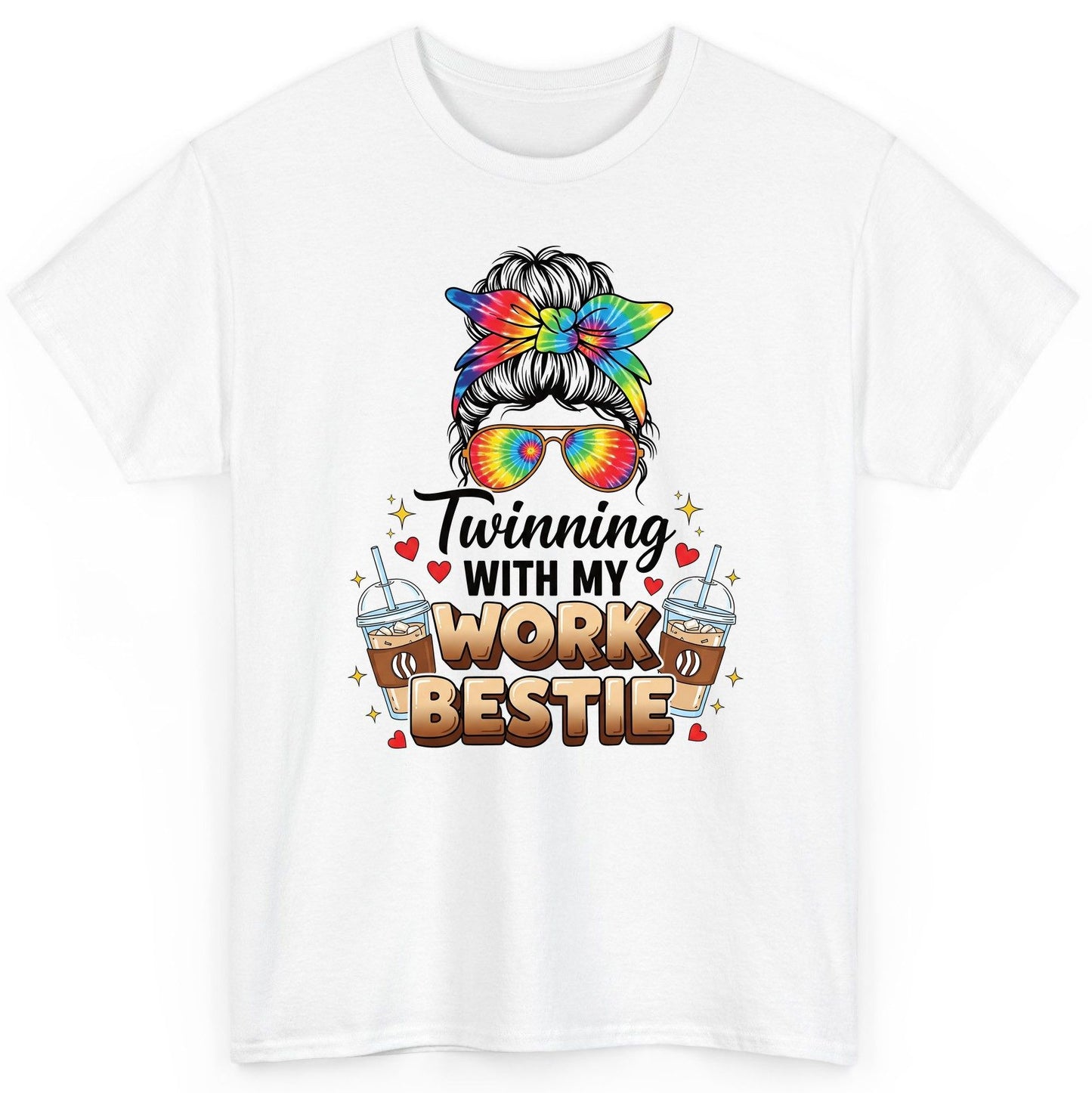 Twinning with My Work Bestie work bestie T-Shirt White product mockup