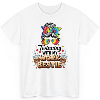 Twinning with My Work Bestie work bestie T-Shirt White product mockup