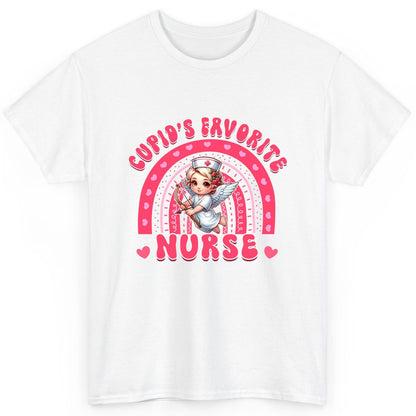 Cupid's Favorite Nurse nurse T-Shirt White product mockup