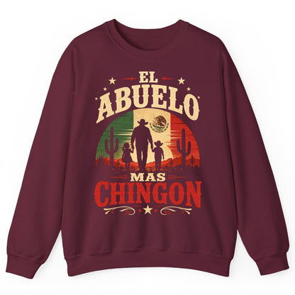 El Abuelo Mas Chingon mexican grandfather Sweatshirt Maroon product mockup