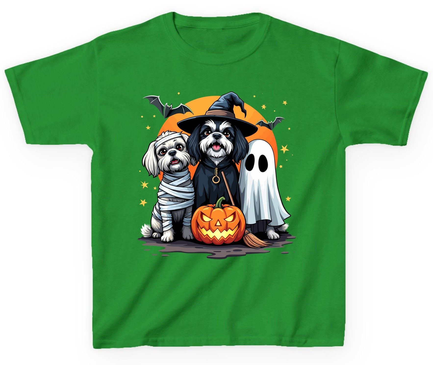 Halloween Dogs Costumes Halloween dogs Youth T-Shirt Irish Green product mockup