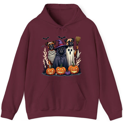 Halloween Dogs in Costume Halloween dogs Hoodie Maroon product mockup