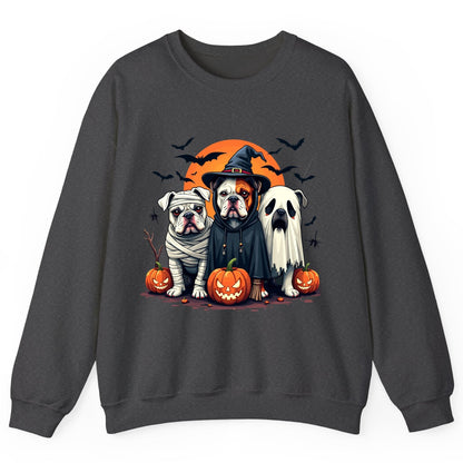 Halloween Bulldogs Costumes Halloween bulldogs Sweatshirt Dark Heather product mockup