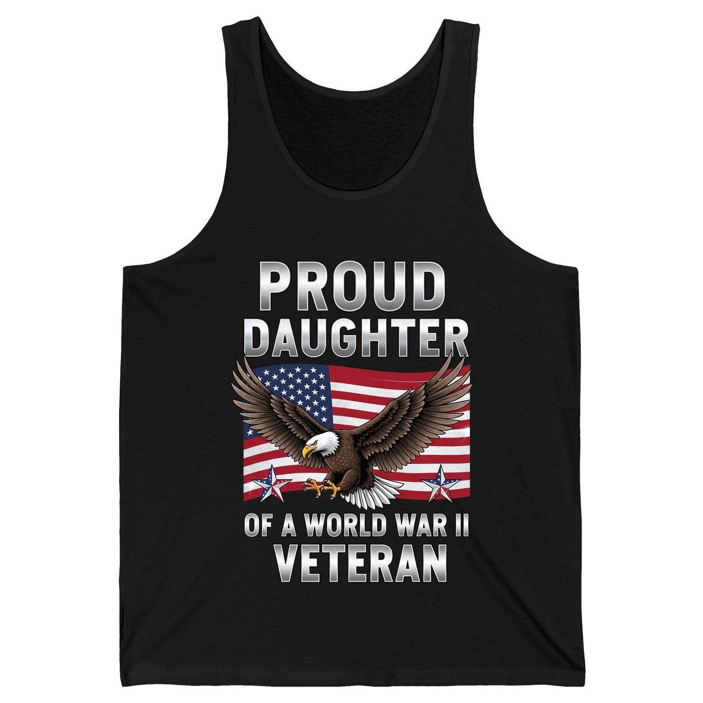 Proud Daughter of a World War Ii Veteran wwii veteran family Tank Top Black product mockup