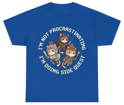 I'm Not Procrastinating I'm Doing Side Quest rpg cats Youth T-Shirt Royal product mockup