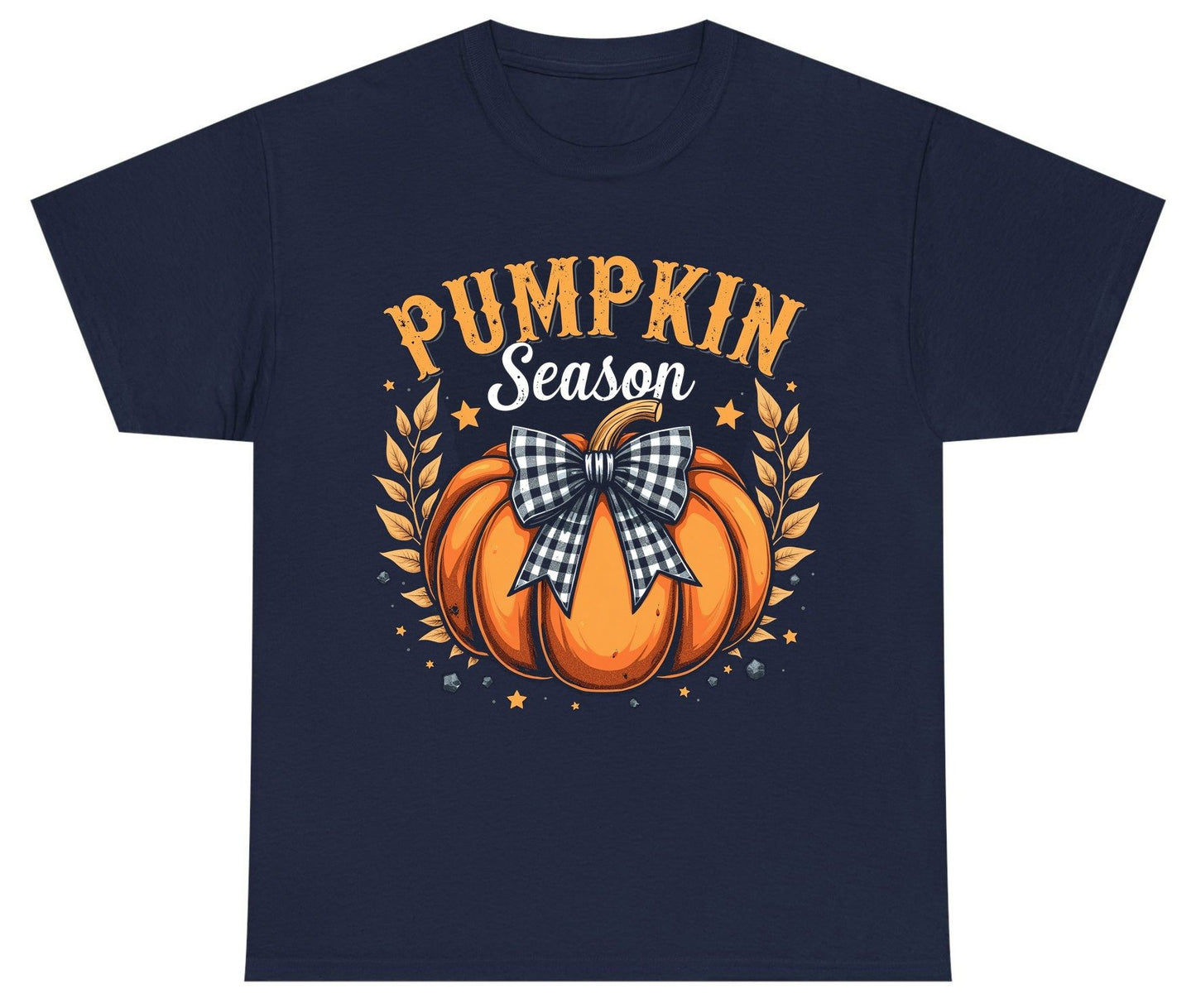 Pumpkin Season fall Youth T-Shirt Navy product mockup