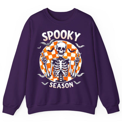 Spooky Season Halloween skeleton Sweatshirt Purple product mockup