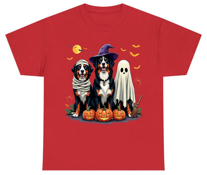 Halloween Bernese Mountain Dogs bernese mountain dog Youth T-Shirt Red product mockup