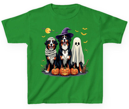 Halloween Bernese Mountain Dogs bernese mountain dog Youth T-Shirt Irish Green product mockup