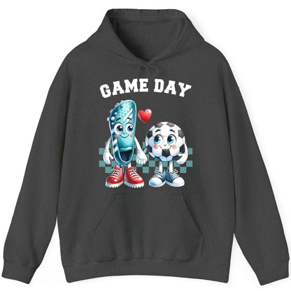 Game Day soccer Hoodie Dark Heather product mockup