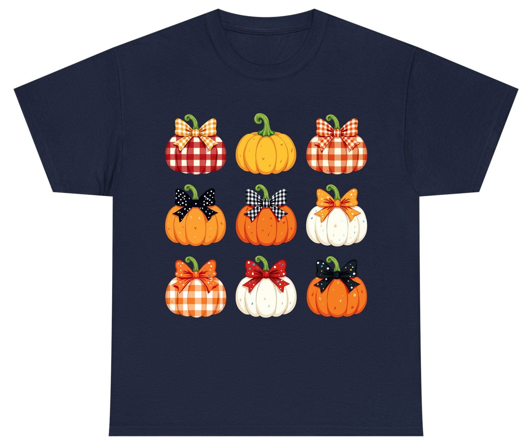 Decorative Fall Pumpkins fall pumpkins Youth T-Shirt Navy product mockup