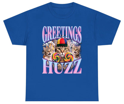 Greetings Huzz Funny Cats Youth T-Shirt - product mockup - Royal