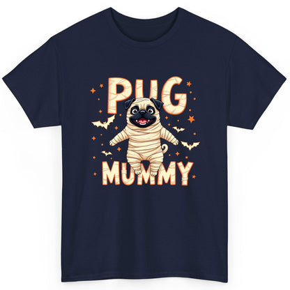Pug Mummy pug T-Shirt Navy product mockup