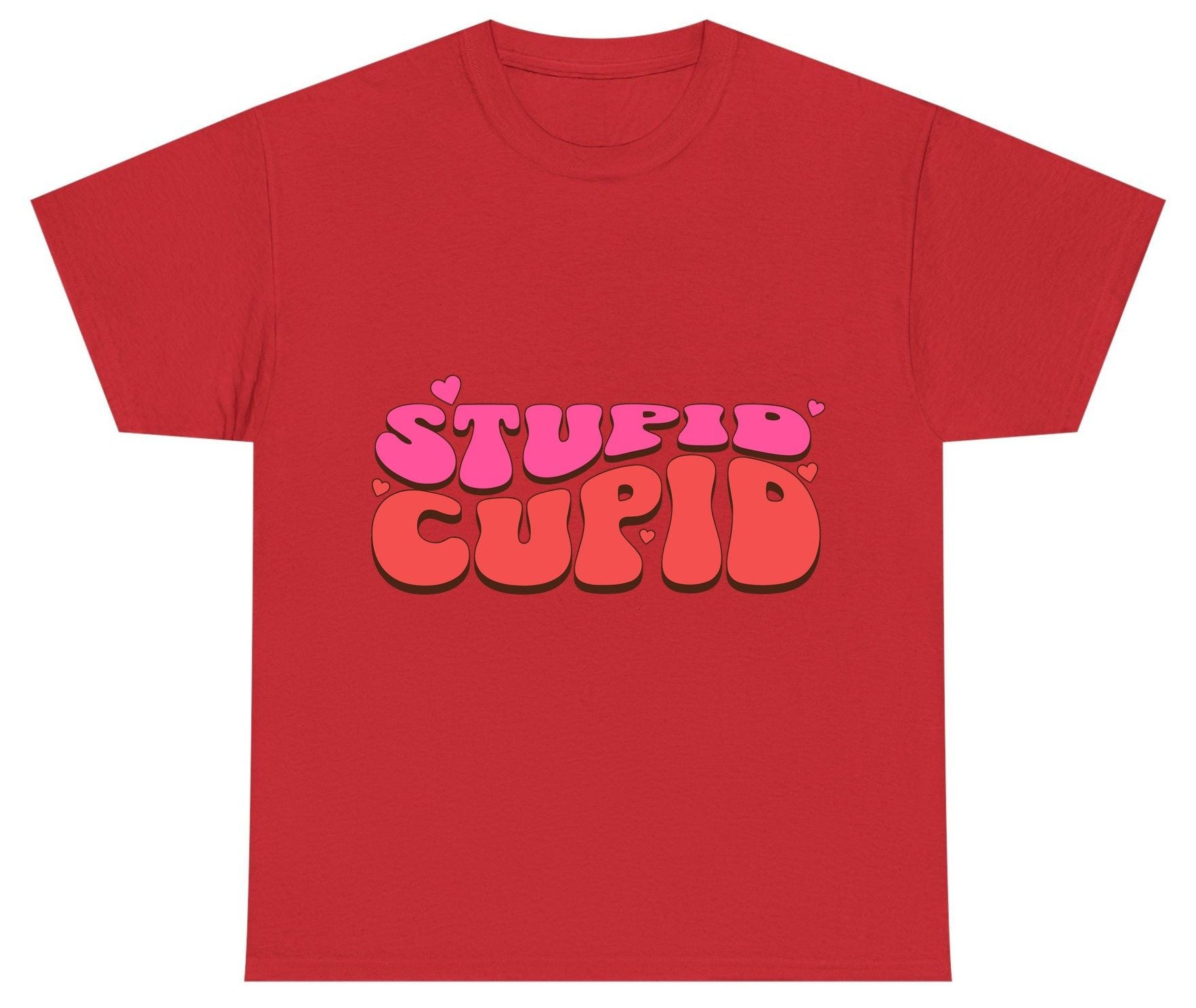 Stupid Cupid anti-Valentine's Day Youth T-Shirt Red product mockup