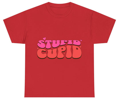 Stupid Cupid anti-Valentine's Day Youth T-Shirt Red product mockup