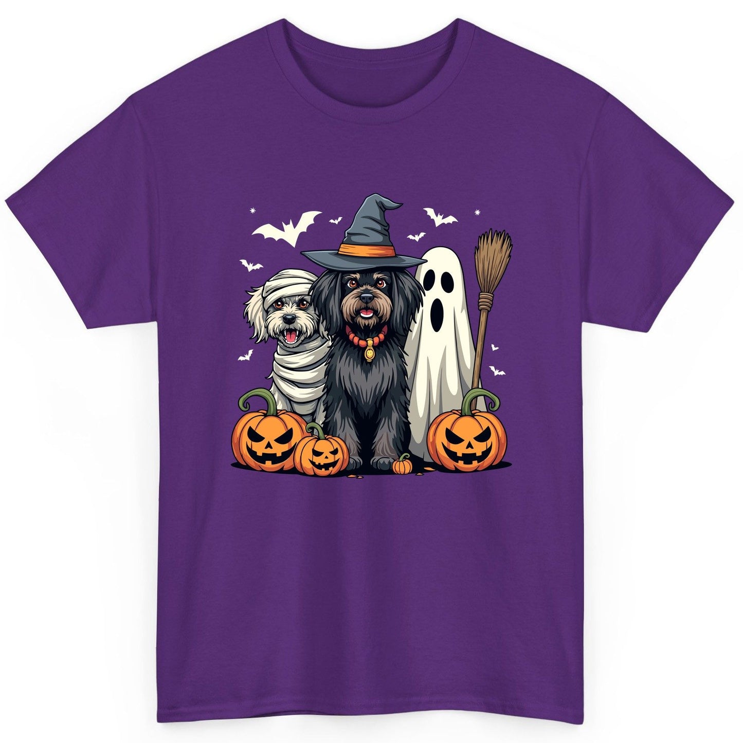 Halloween Dogs in Costumes Halloween dogs T-Shirt Purple product mockup