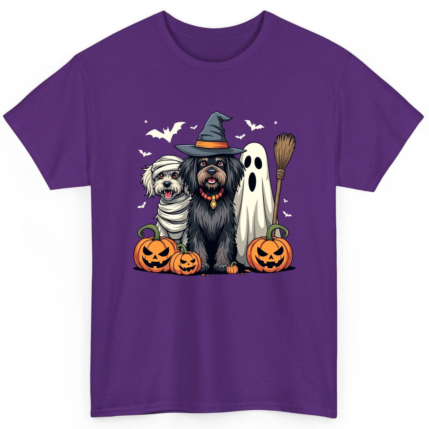 Halloween Dogs in Costumes Halloween dogs T-Shirt Purple product mockup