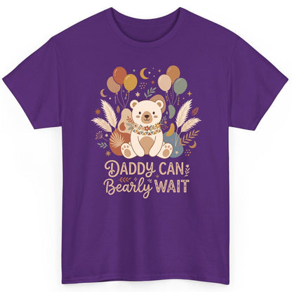Daddy Can Bearly Wait Baby Shower T-Shirt - product mockup - Purple