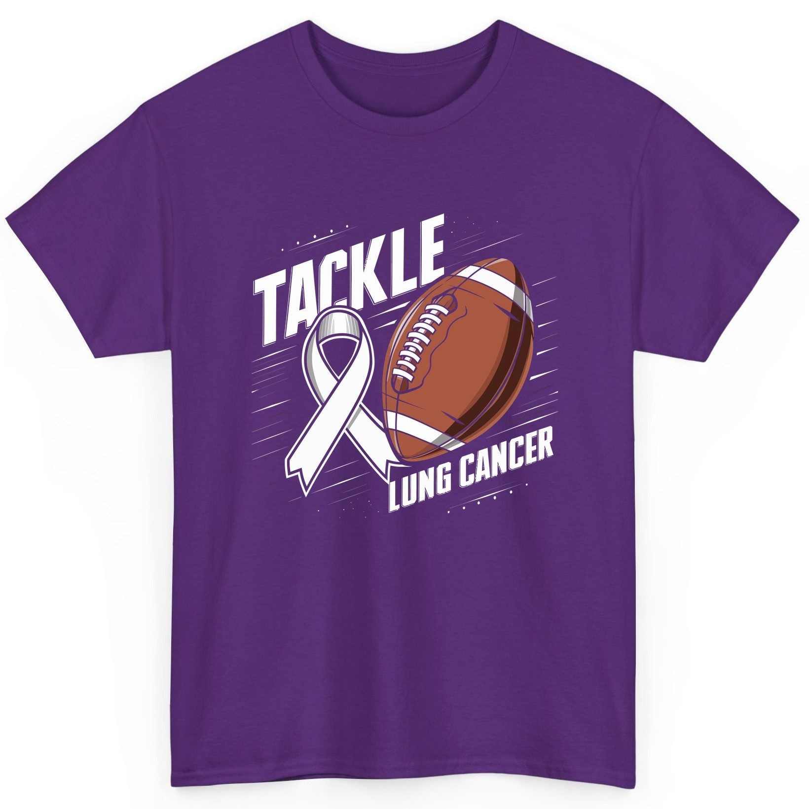 Tackle Lung Cancer lung cancer awareness T-Shirt Purple product mockup