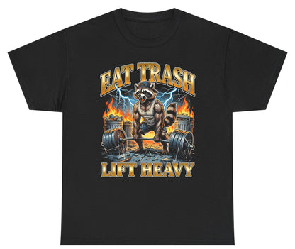 Eat Trash Lift Heavy raccoon Youth T-Shirt Black product mockup