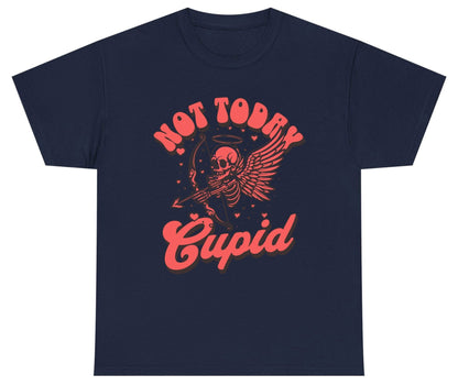 Not Today Cupid skeletal cupid Youth T-Shirt Navy product mockup