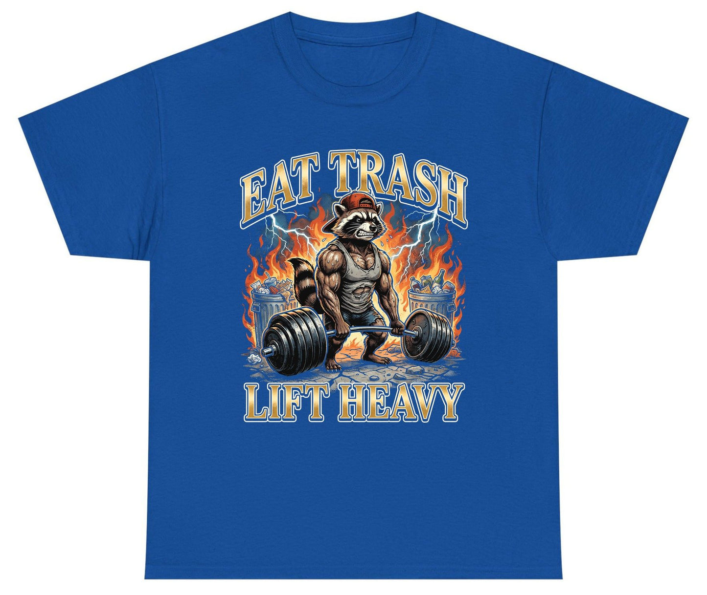 Eat Trash Lift Heavy raccoon Youth T-Shirt Royal product mockup