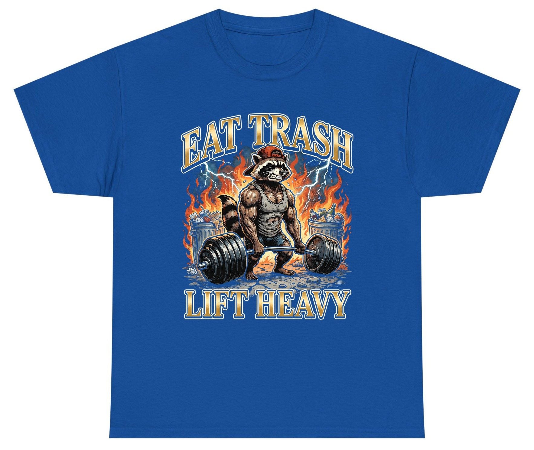 Eat Trash Lift Heavy raccoon Youth T-Shirt Royal product mockup