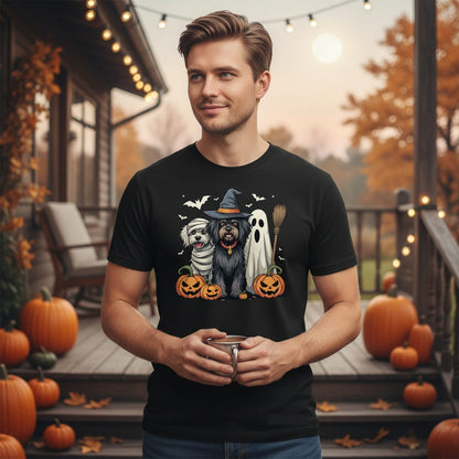 Halloween Dogs in Costumes Halloween dogs T-Shirt Black lifestyle mockup