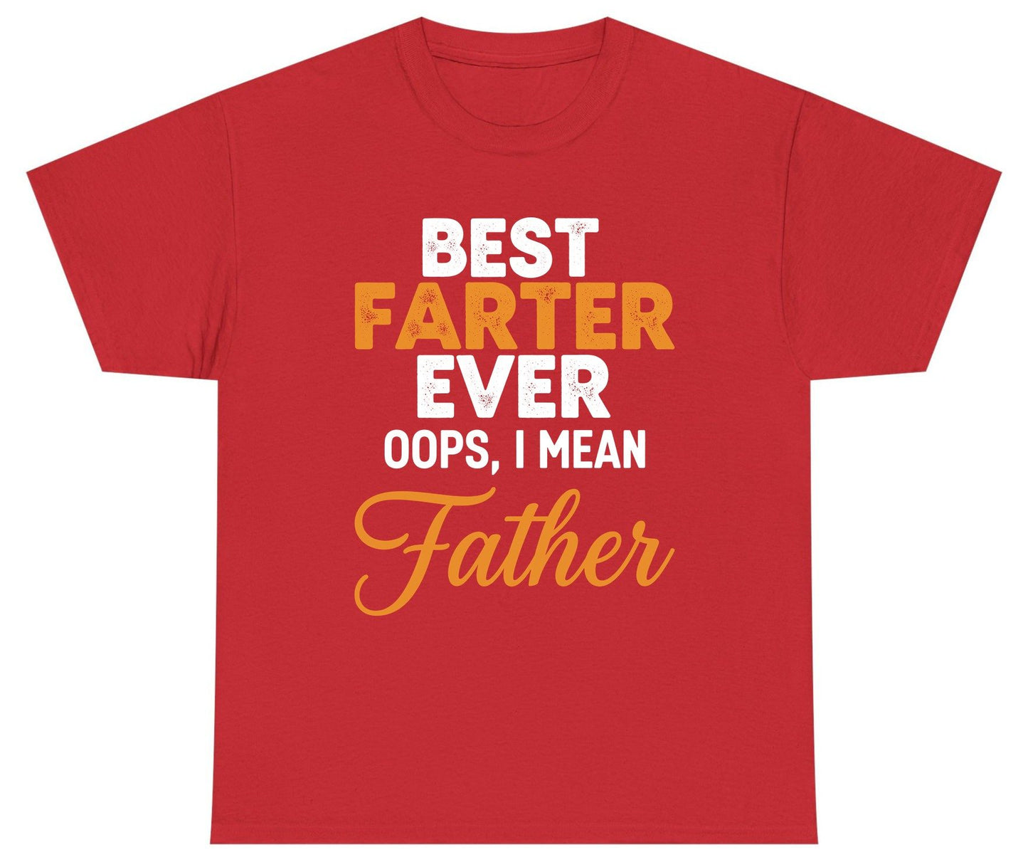 Best Farter Ever Oops, I Mean Father fatherhood humor Youth T-Shirt Red product mockup