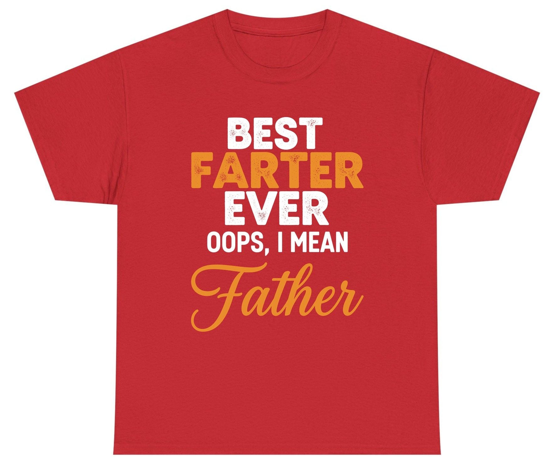 Best Farter Ever Oops, I Mean Father fatherhood humor Youth T-Shirt Red product mockup