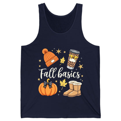 Fall Basics autumn essentials Tank Top Navy product mockup