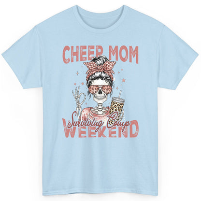 Cheer Mom Surviving Comp Weekend cheer mom T-Shirt Light Blue product mockup