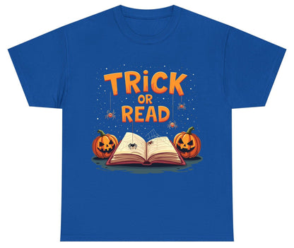 Trick or Read Halloween Youth T-Shirt Royal product mockup
