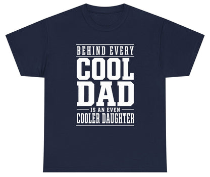Behind Every Cool Dad Is an Even Cooler Daughter father-daughter bond Youth T-Shirt Navy product mockup