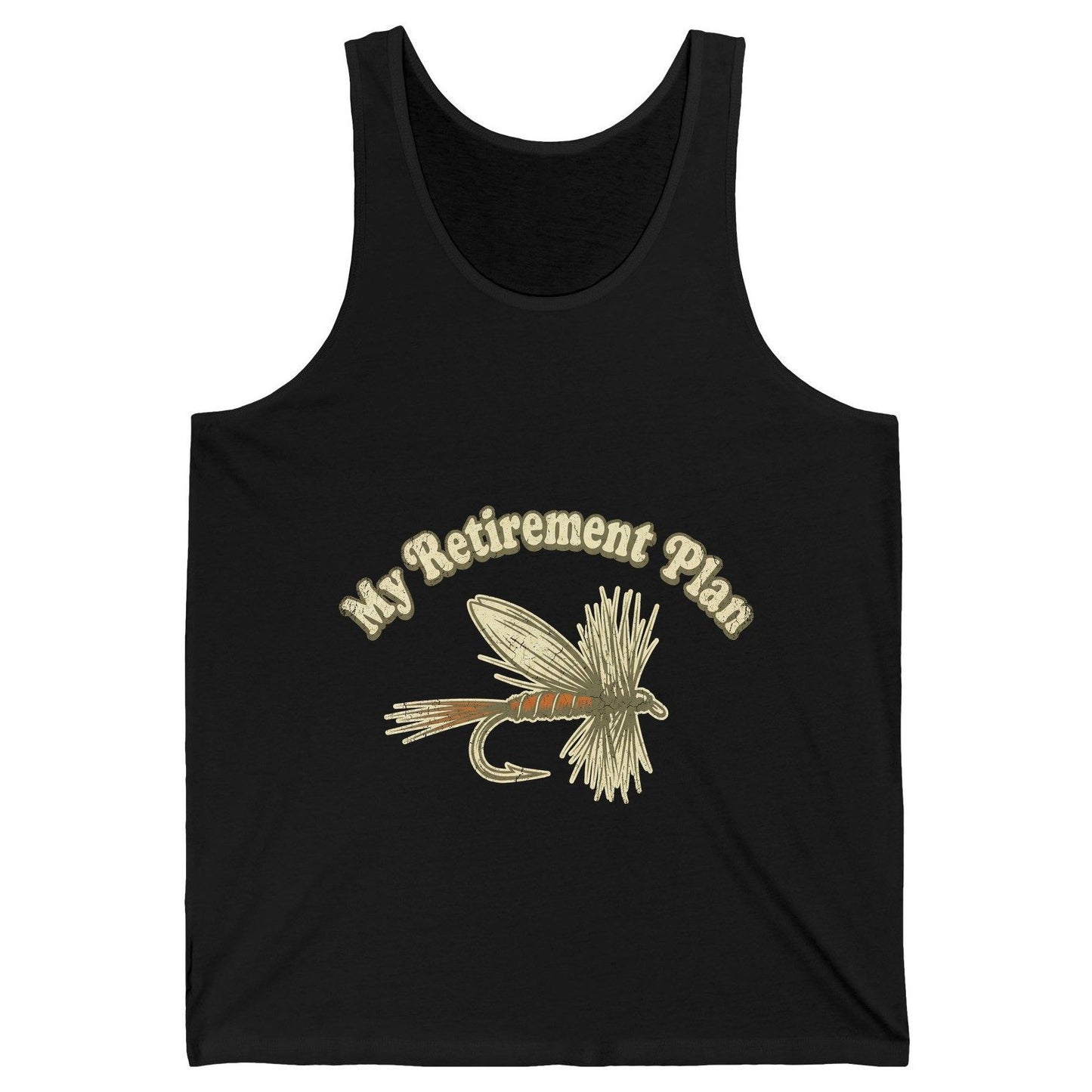 My Retirement Plan fly fishing Tank Top Black product mockup