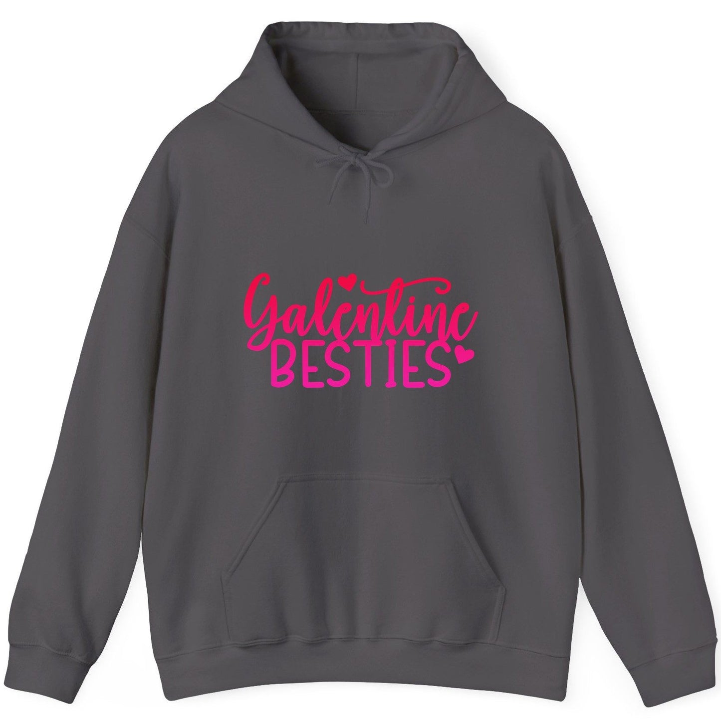 Galentine Besties galentine's day Hoodie Charcoal product mockup