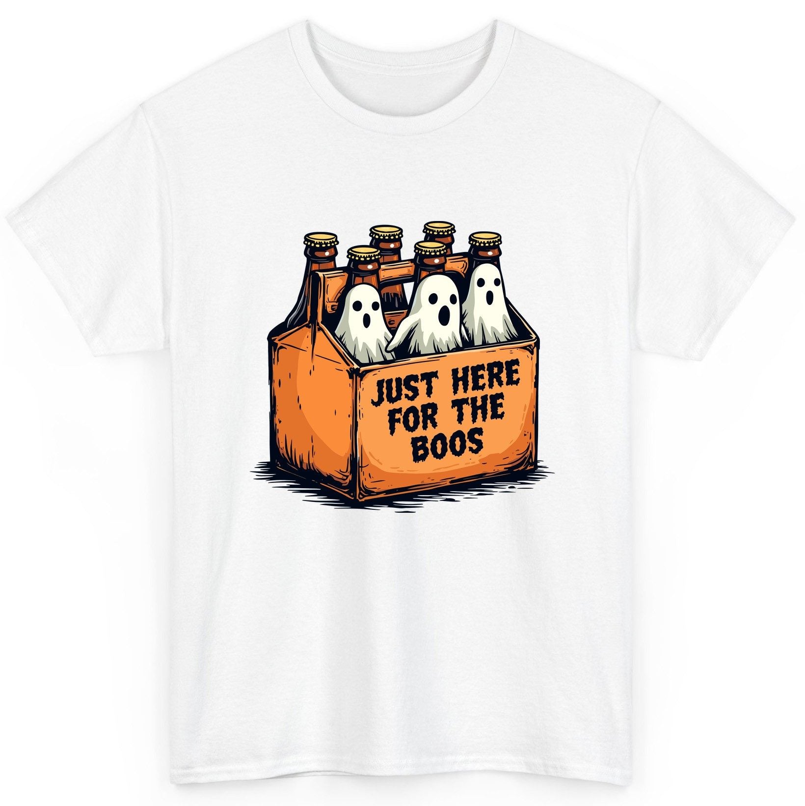Just Here for the Boos Halloween T-Shirt White product mockup