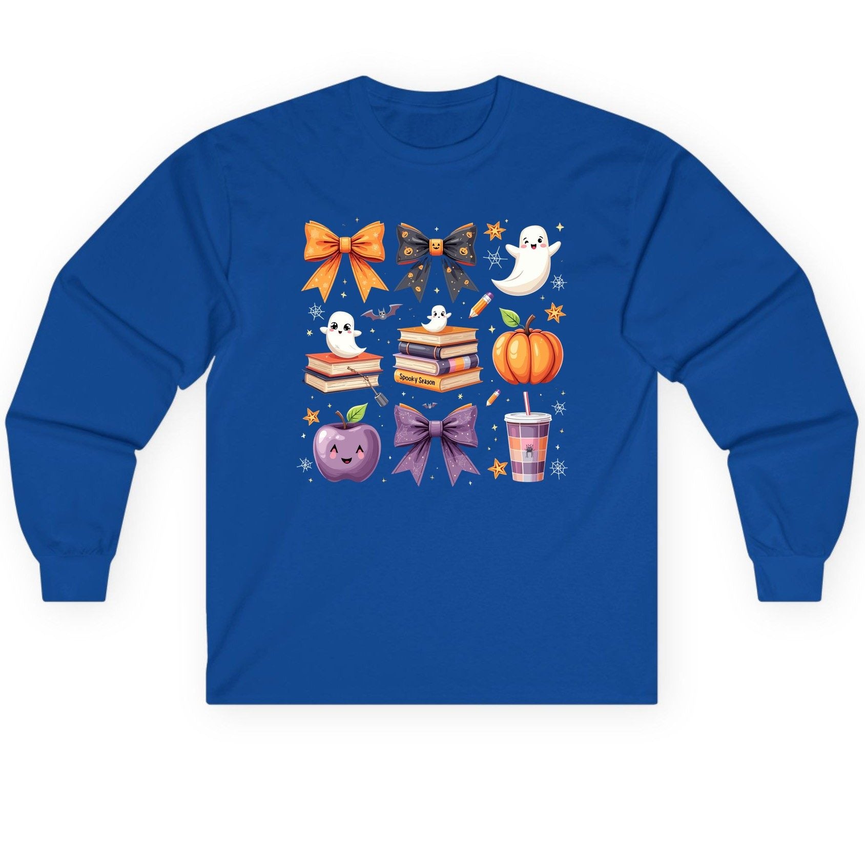 Spooky Season Halloween Long Sleeve Tee Royal product mockup