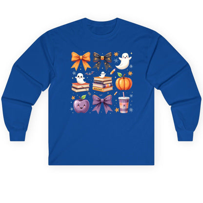 Spooky Season Halloween Long Sleeve Tee Royal product mockup