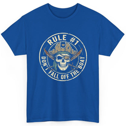 Rule 1 Don't Fall Off the Boat pirate T-Shirt Royal product mockup