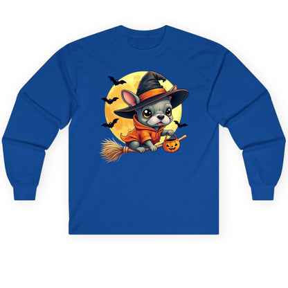 Cute Witch French Bulldog french bulldog Long Sleeve Tee Royal product mockup
