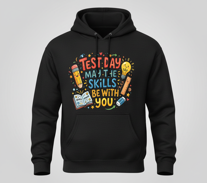Test Day May The Skills Be With You Funny Teacher Student Gift Hoodie - Black