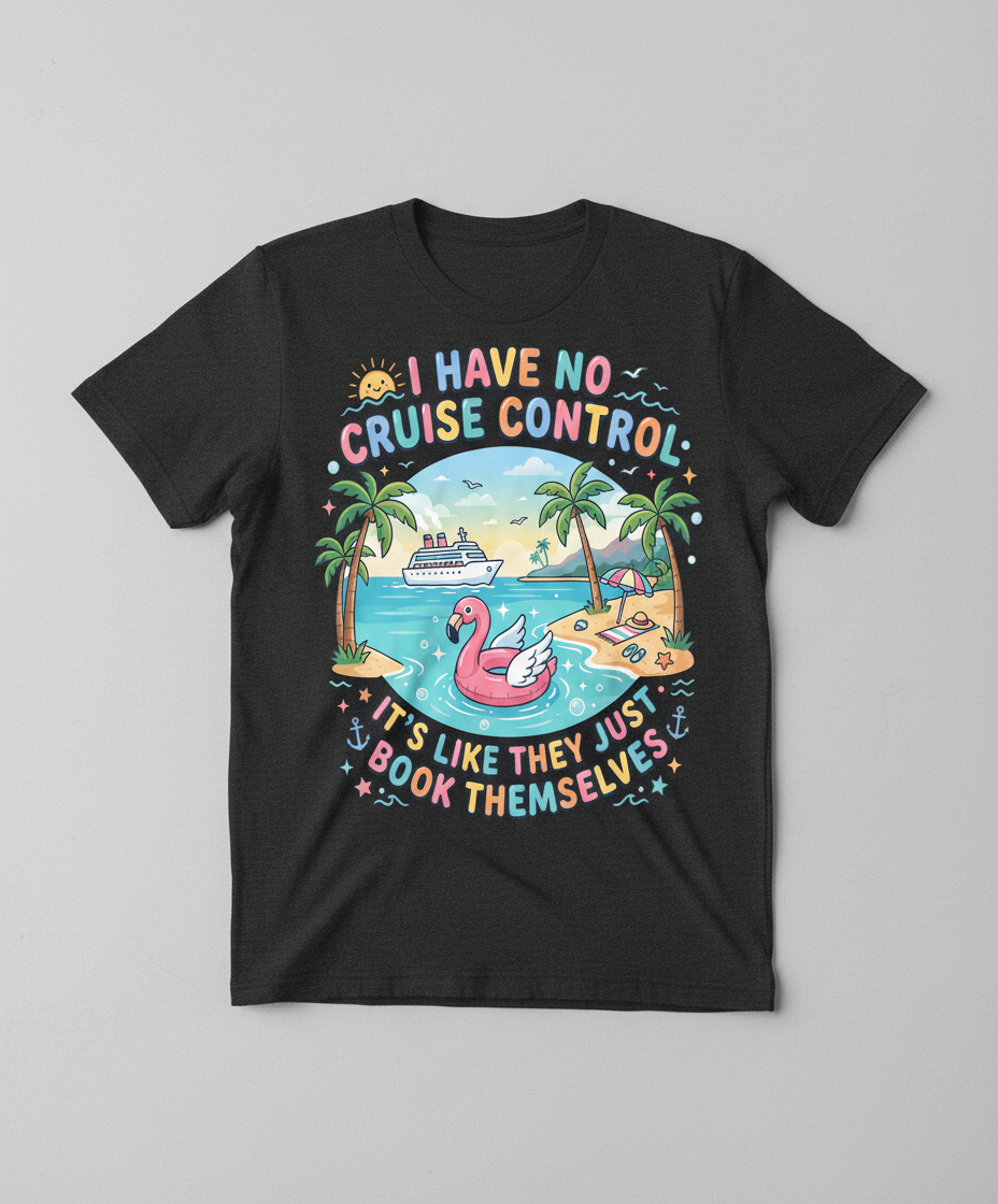 I Have No Cruise Control Funny Cruise Vacation Design T-Shirt - Dark Heather