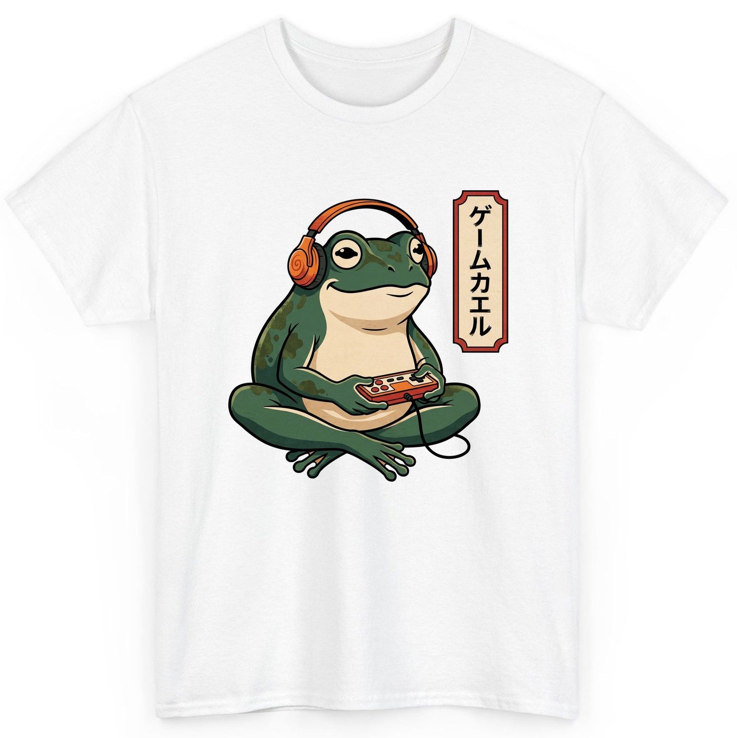 ゲームカエル gamer frog T-Shirt White product mockup