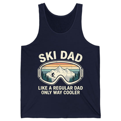 Ski Dad Like a Regular Dad Only Way Cooler skiing Tank Top Navy product mockup