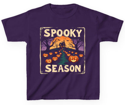 Spooky Season Halloween Youth T-Shirt Purple product mockup