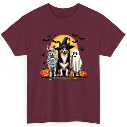 Halloween Dogs in Costumes Halloween dogs T-Shirt Maroon product mockup